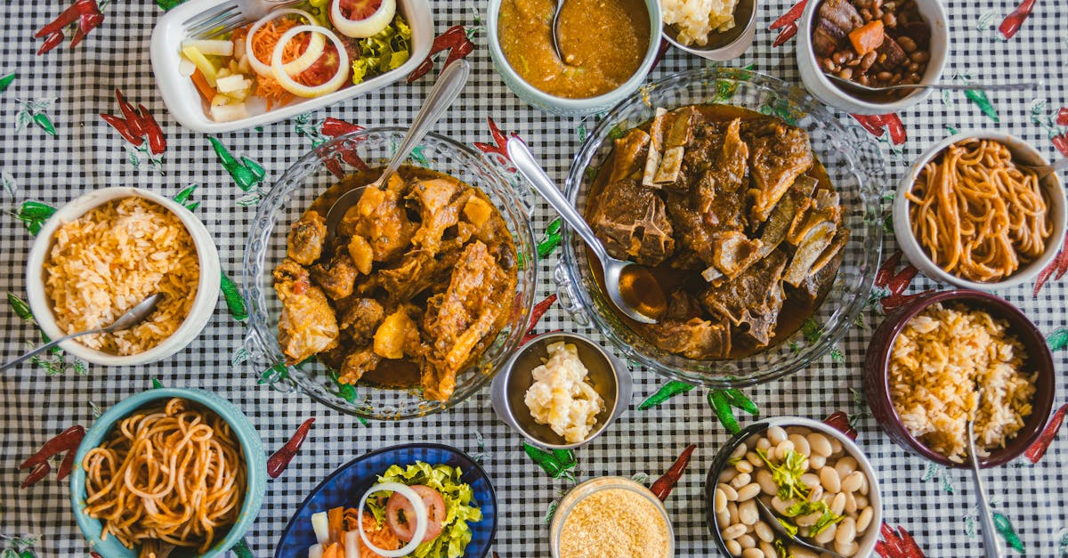 A diverse Brazilian feast displayed in a traditional setting, showcasing local cuisine varieties.