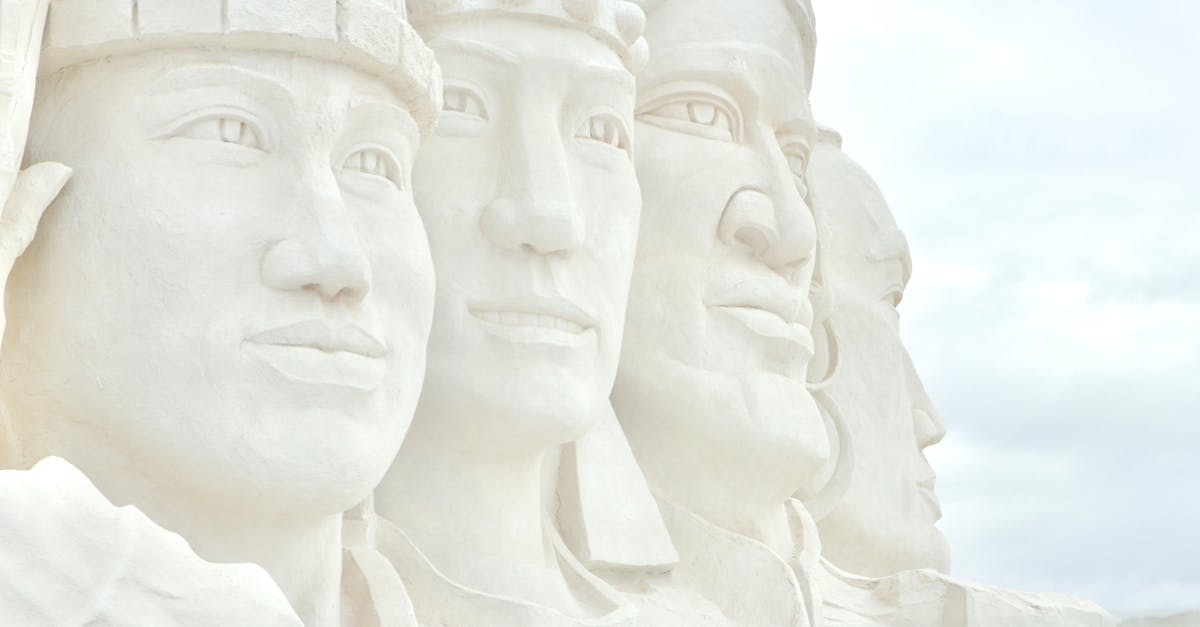 Detailed close-up of historical warrior sculptures of eastern origin, ideal for cultural or art themes.