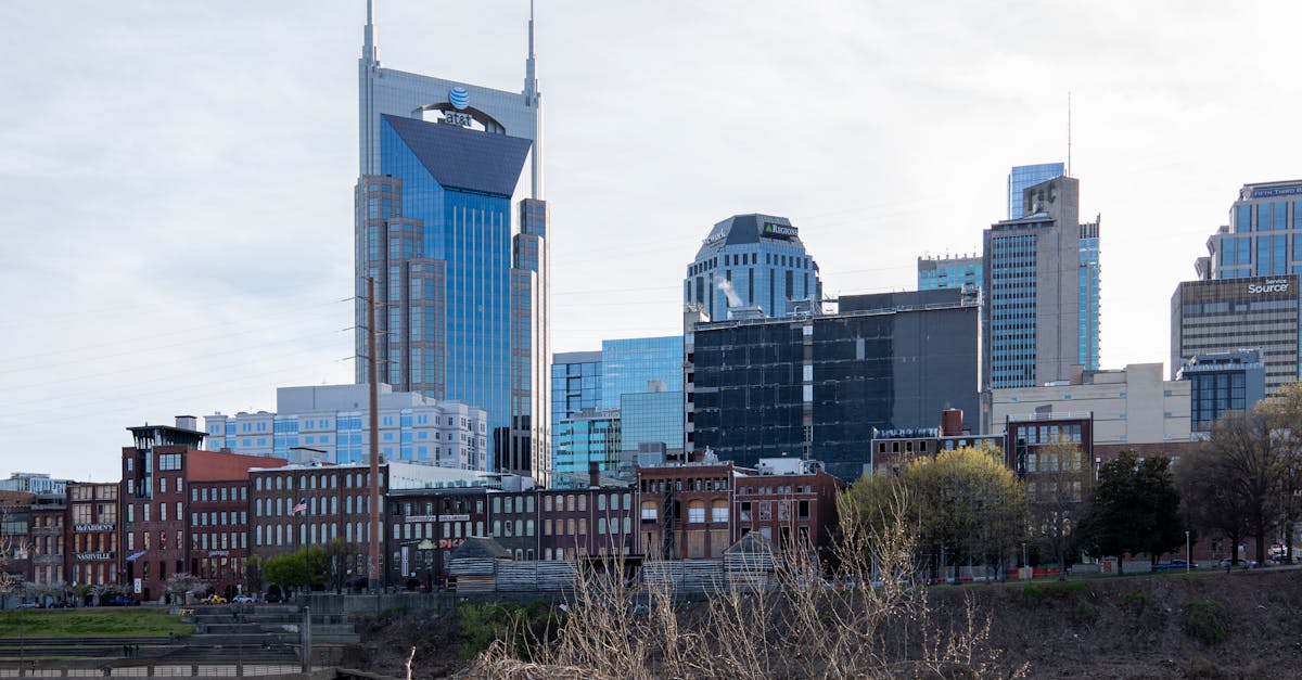 View of Nashville's iconic AT&amp;T Building and downtown skyline.
