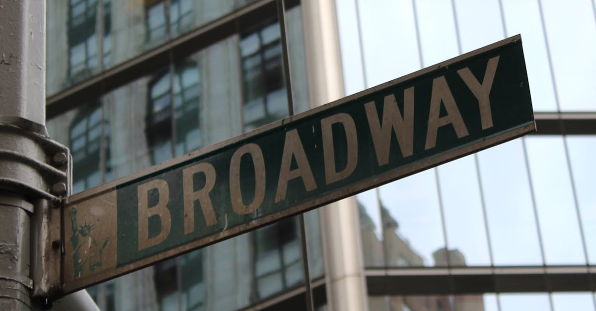 Close-up of the iconic Broadway street sign in New York City, USA.