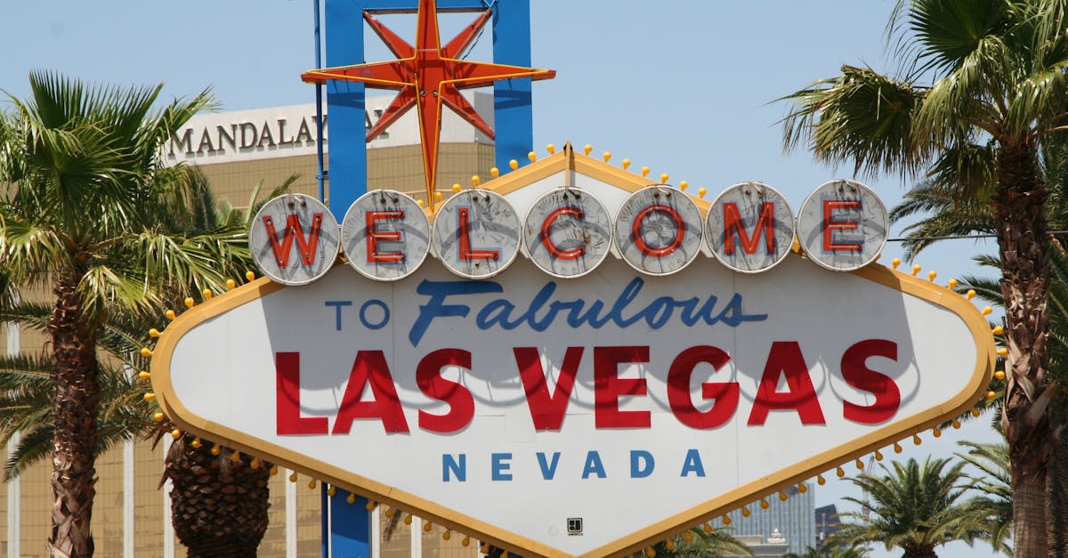 Famous illuminated sign welcoming visitors to Las Vegas, Nevada.