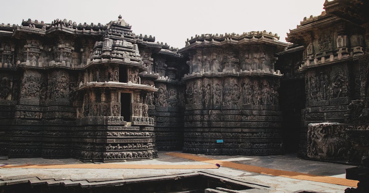 Explore the detailed stone carvings of a historic temple with rich cultural heritage.