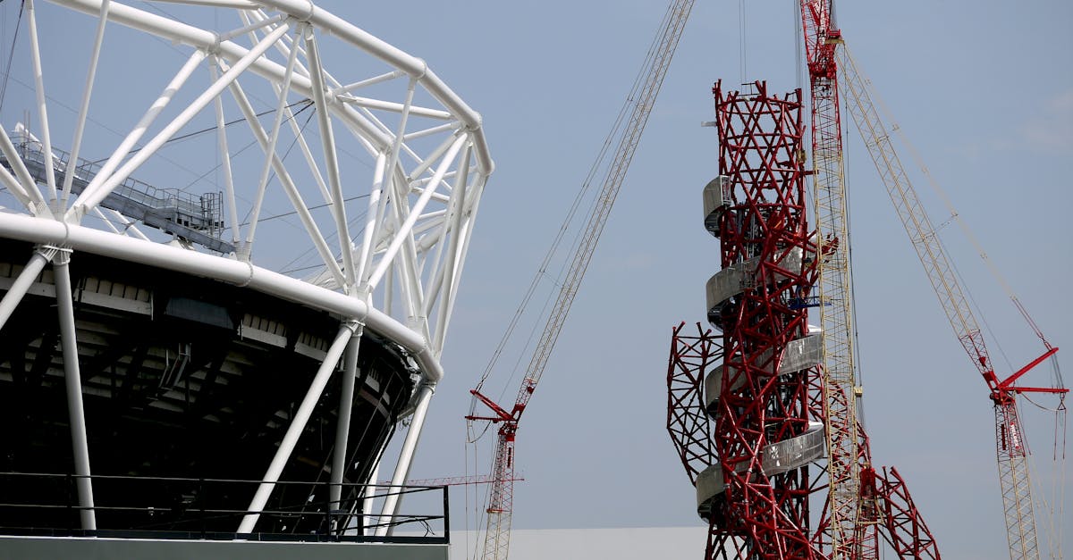 A view of the London Olympic Stadium and ArcelorMittal Orbit during construction in 2011.