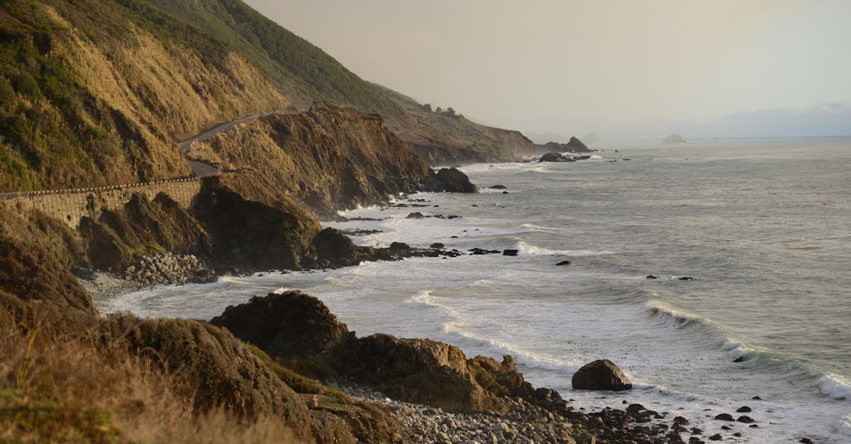 Discover the rugged beauty of the Big Sur coastline in California, captured at sunset.