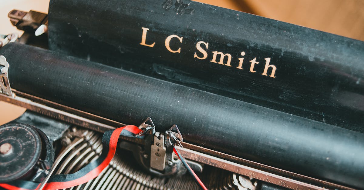 Close-up of an antique LC Smith typewriter showcasing detailed craftsmanship.