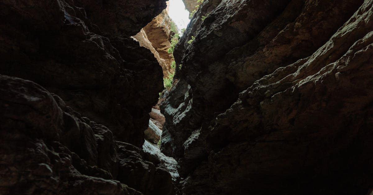 Explore the stunning rock formations of a limestone cave in Dagestan.